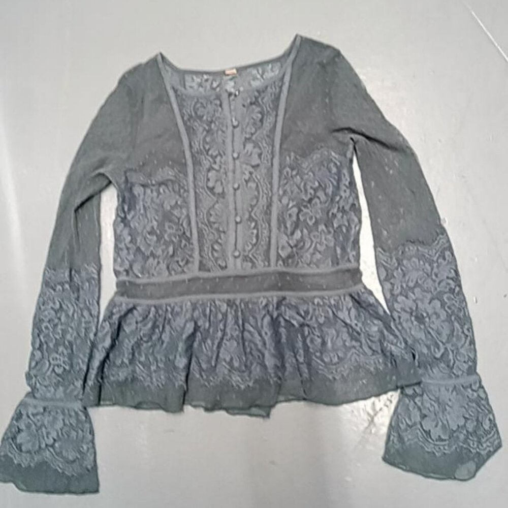 Free People Penelope Womens Peplum Top Fits Sz S